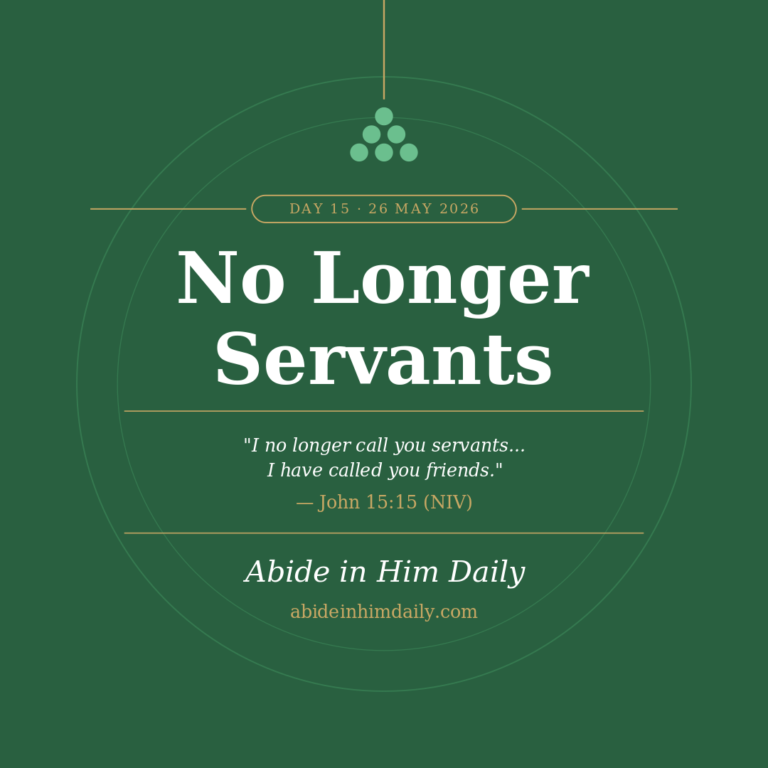 No Longer Servants