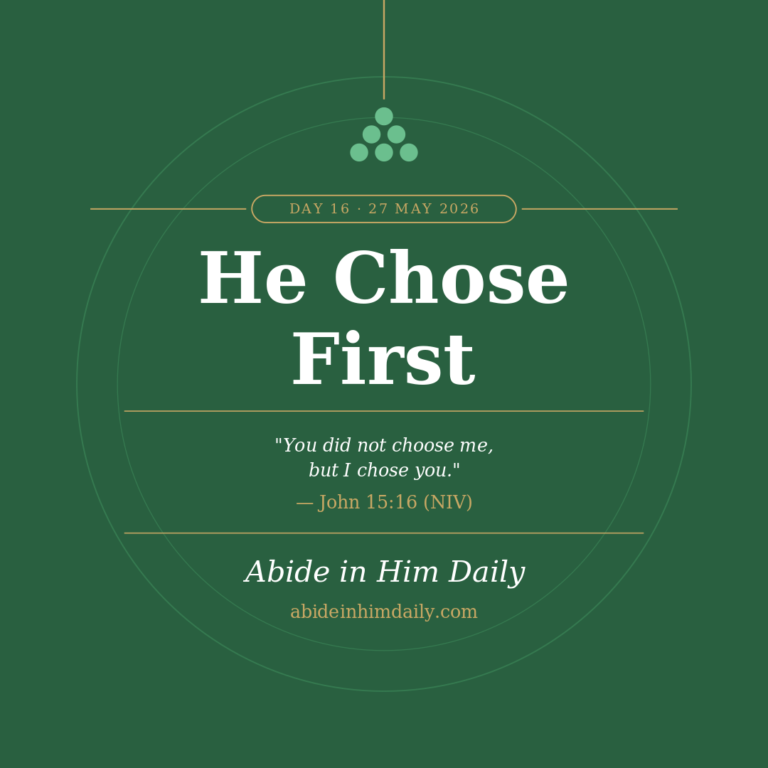 He Chose First