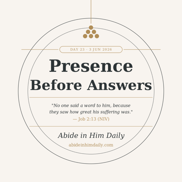 Presence Before Answers