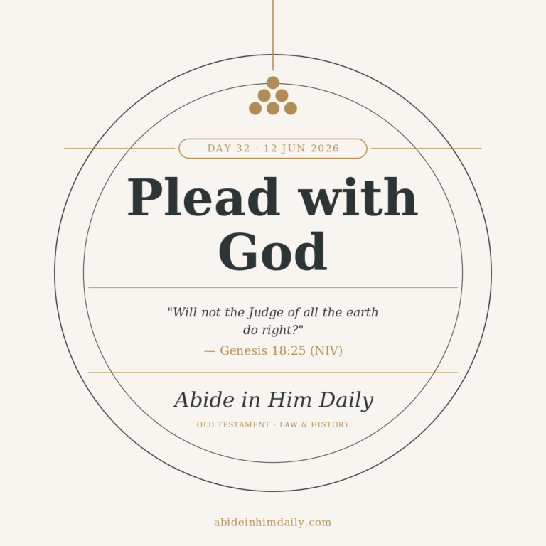 Plead with God