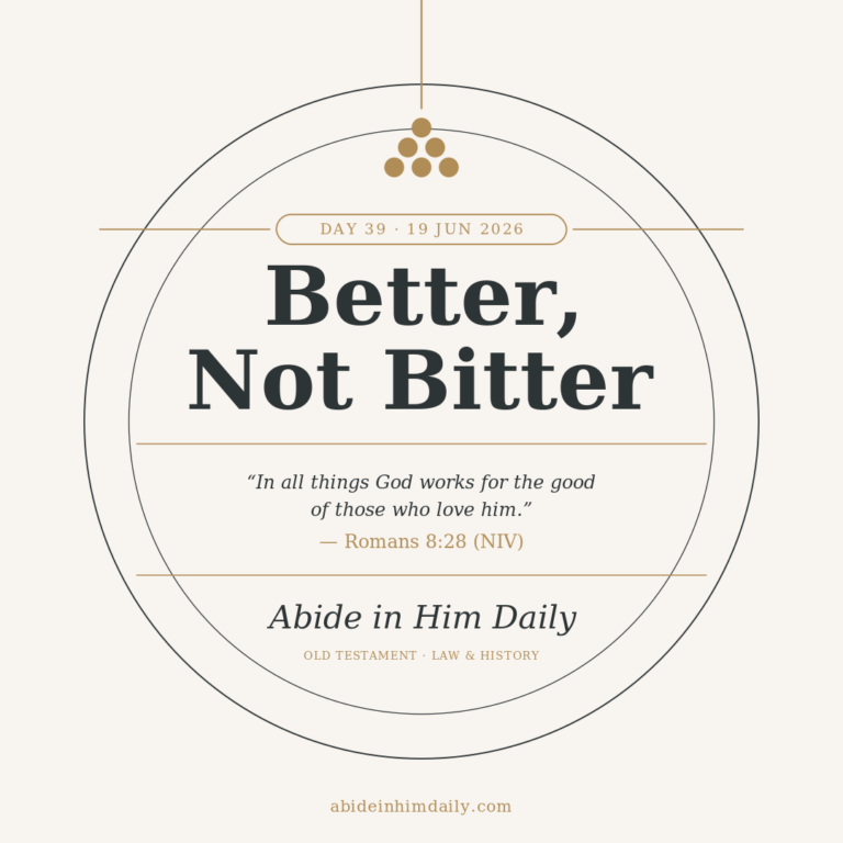 Better, Not Bitter