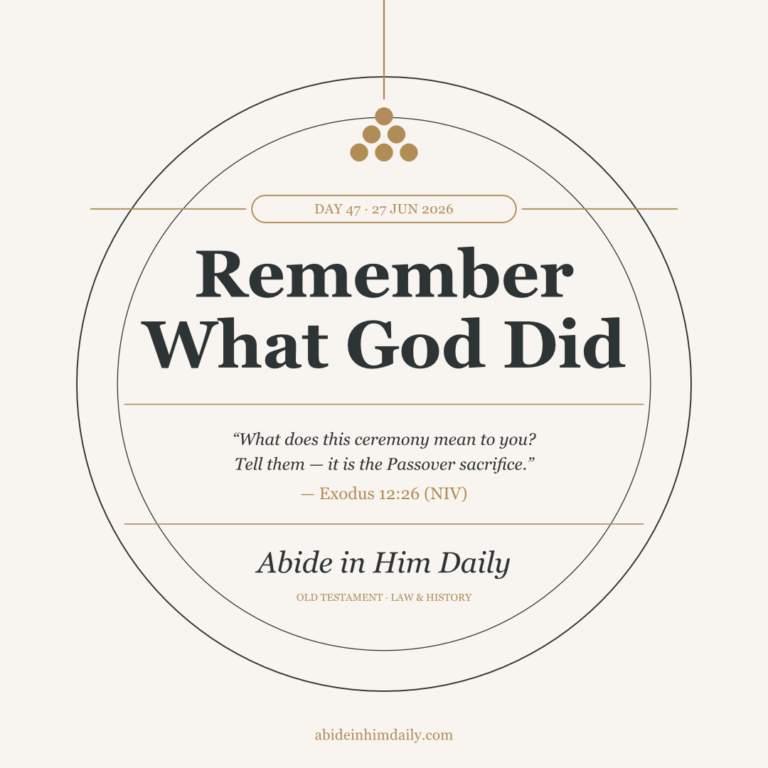 Remember What God Did