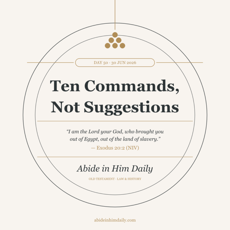 Ten Commands, Not Ten Suggestions