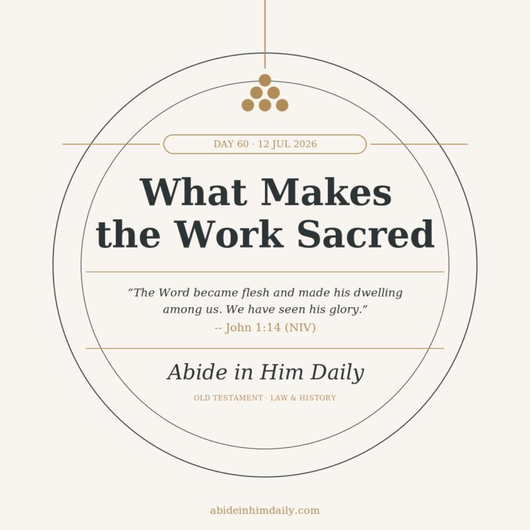 What Makes the Work Sacred