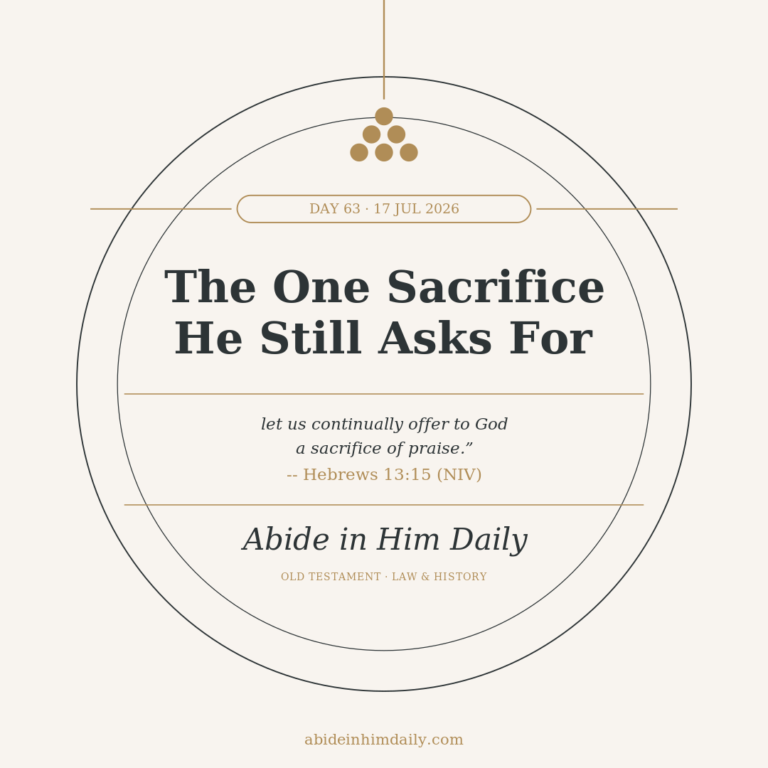 The One Sacrifice He Still Asks For