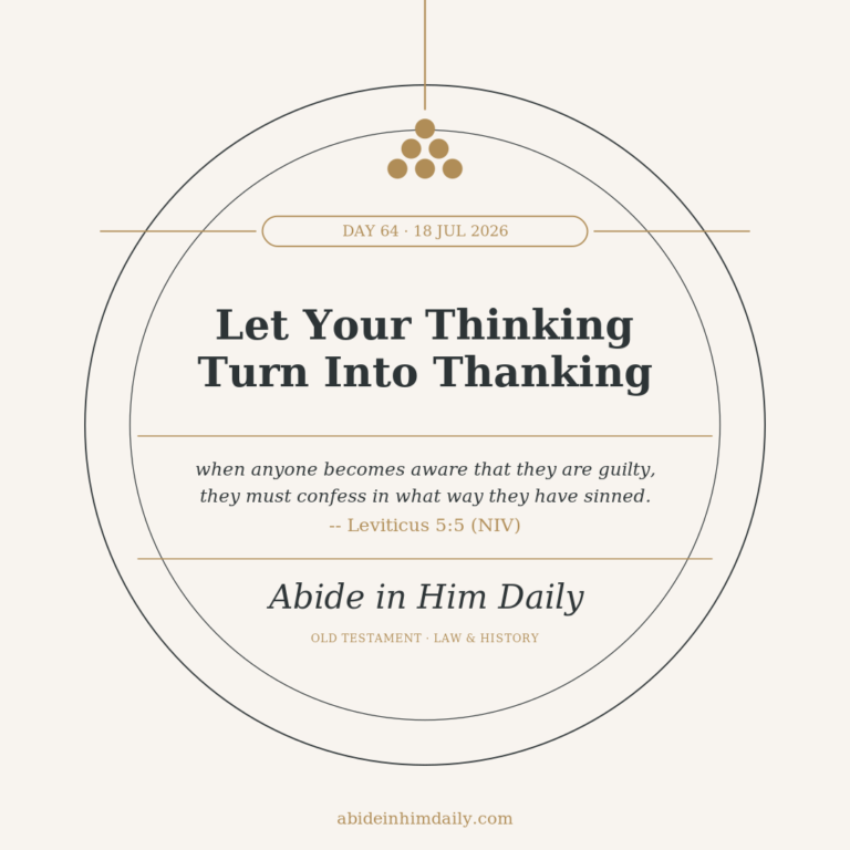 Let Your Thinking Turn Into Thanking