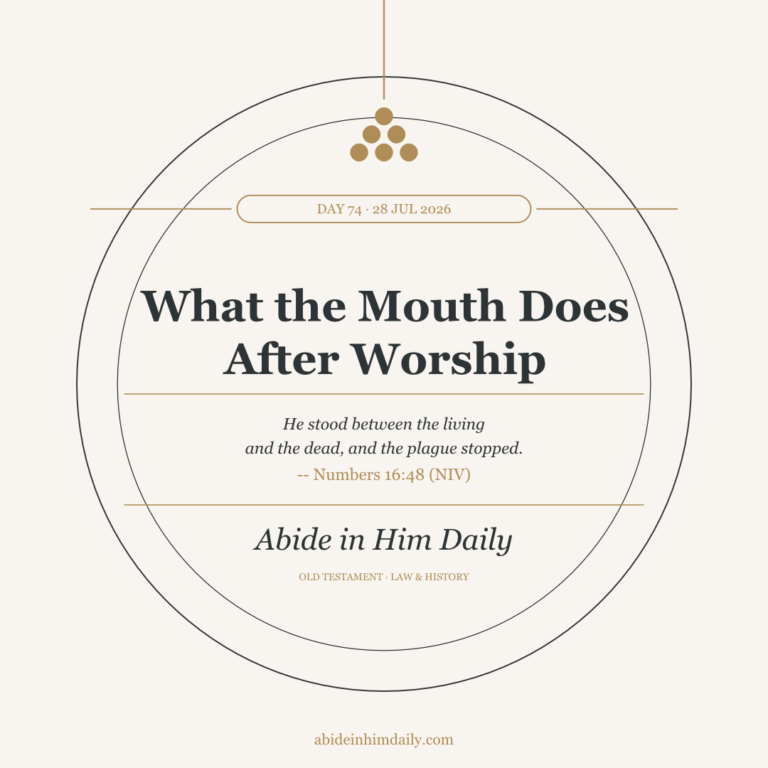 What the Mouth Does After Worship