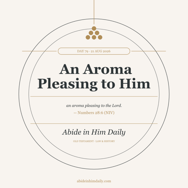 An Aroma Pleasing to Him