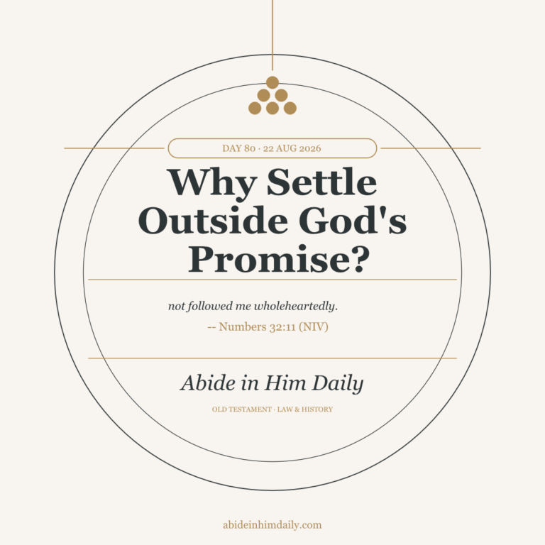 Why Settle Outside God’s Promise?