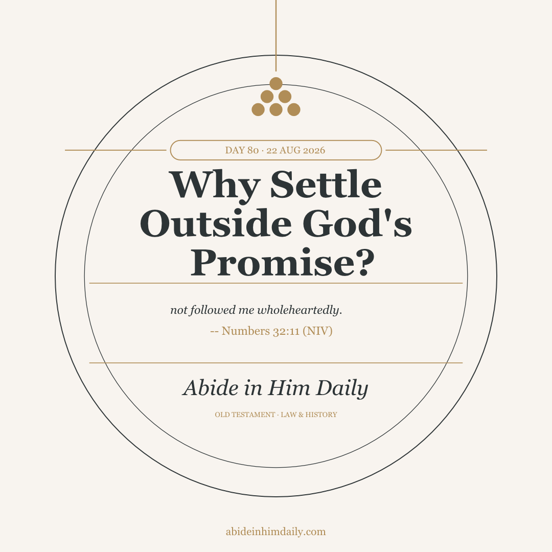Why Settle Outside God’s Promise?